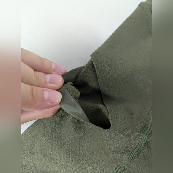 New Free people MOVEMENT army green leggings activewear sz medium m high rise - Picture 4 of 7